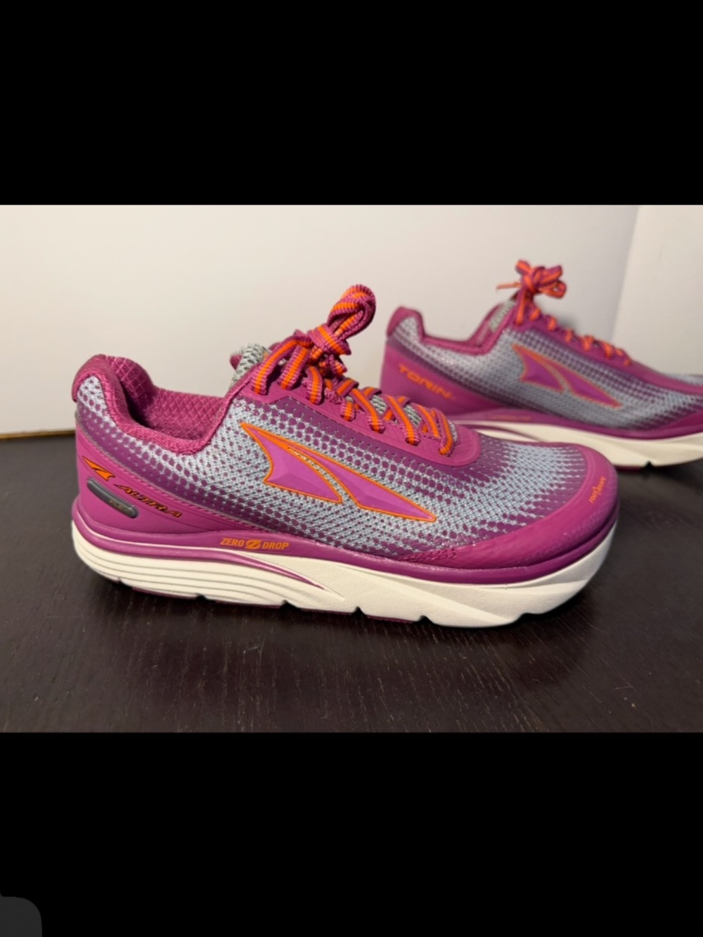 New NWOB Altra Torin 3.0 Running Shoes Sneakers Purple/Grey/Orange Womans 7M